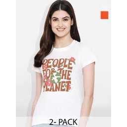 Fabflee Pack of 2 Typography Printed T-Shirt-picture-17