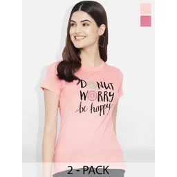 Fabflee Pack of 2 Typography Printed T-Shirt-picture-14