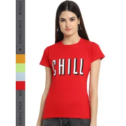 Fabflee Pack Of 4 Printed Cotton T-shirt-picture-24