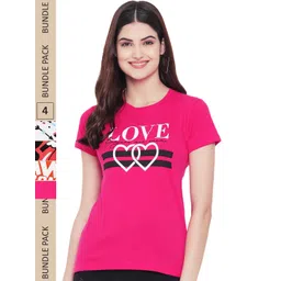 Fabflee Pack Of 4 Printed Cotton T-shirt-picture-37