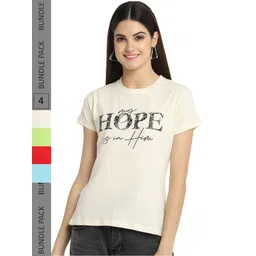 Fabflee Pack Of 4 Printed Cotton T-shirt-picture-36