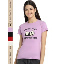 Fabflee Pack Of 4 Printed Cotton T-shirt-picture-33