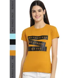 Fabflee Pack Of 4 Printed Cotton T-shirt-picture-35