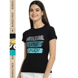 Fabflee Pack Of 4 Printed Cotton T-shirt-picture-27