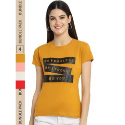 Fabflee Pack Of 4 Printed Cotton T-shirt-picture-21