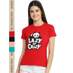 Fabflee Pack Of 4 Printed Cotton T-shirt-picture-23