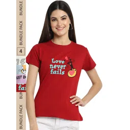 Fabflee Pack Of 4 Printed Cotton T-shirt-picture-14