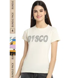 Fabflee Pack Of 4 Printed Cotton T-shirts-picture-37