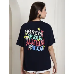 Fabflee Typography Printed Drop-Shoulder Oversized Cotton T-shirt-picture-10