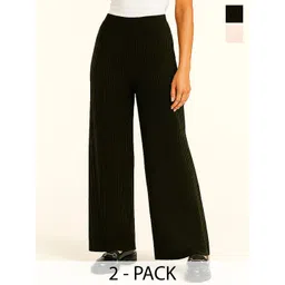Fabflee Women Pack of 3 Parallel Trousers-picture-22