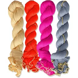 fabflick Lycra Blend Self Design Multicolor Women Dupatta-picture-20