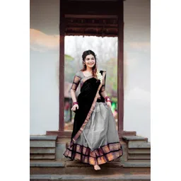 fabguru Self Design Semi Stitched Lehenga Choli-picture-28