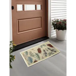 FABINALIV Beige & Red Graphic-Designed Anti-Skid Doormat-picture-30