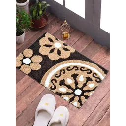FABINALIV Brown & Coffee Brown Patterned Anti-Skid Doormat-picture-28