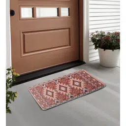 fabinaliv Brown Traditional Polyester 24x16 Inches AntiSkid Door Mat-picture-28
