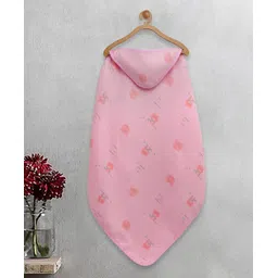 FABINALIV Infant Hooded Bath Towel Cotton Cartoon  Pink-picture-25