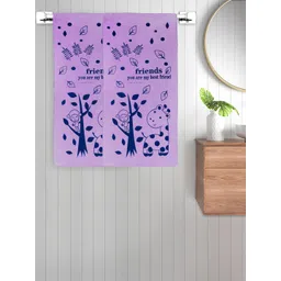 FABINALIV Kids Purple 2 Pieces Printed Cotton 300 GSM Bath Towel-picture-28