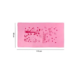 FABINALIV Pink & Brown 2 Pieces Printed Cotton 300 GSM Bath Towel image 3