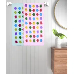 FABINALIV Set of 2 Multicolor Cartoon Print Cotton Kids Bath Towels (110X56 cm)-picture-41