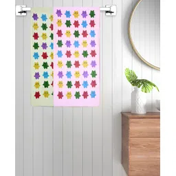 FABINALIV Set of 2 Multicolor Cartoon Print Cotton Kids Bath Towels (110X56 cm)-picture-31