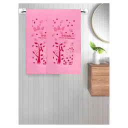 FABINALIV Set of 2 Pink Cartoon 300 GSM Cotton Kids Bath Towels (115X60 cm)-picture-37