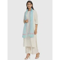 FabBasics by Fabindia Blue Printed Stole-picture-32