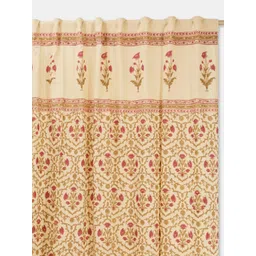 Fabindia Adhira Beige & Pink Ethnic Motifs Printed Door Curtain-picture-17