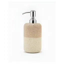 Fabindia Beige & Off White 3 Pieces Textured Stoneware Bath Accessories Set-picture-33