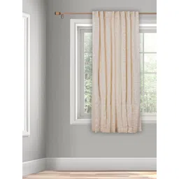 Fabindia Beige & Off White Ethnic Motifs Printed Cotton Window Curtain-picture-36