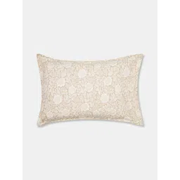 Fabindia Beige & White Floral Printed 144 TC Cotton Single Bedsheet Set 1.5 m x 2.5 m-picture-25