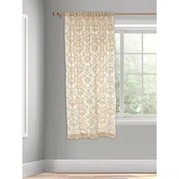 Fabindia Beige & White Floral Sheer Door Curtain-picture-28