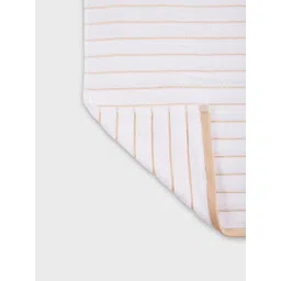 Fabindia Beige & White Meraki Striped Cotton Bath Towels image 4