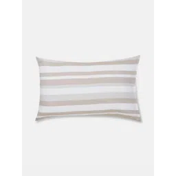 Fabindia Beige & White Striped 92 TC Cotton Single Bedsheet Set 1.5 m x 2.5 m-picture-31