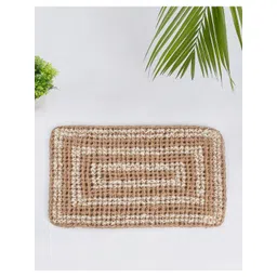 Fabindia Beige & White Textured Rectangular Doormats-picture-22