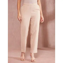 Fabindia Beige Cotton Regular Fit Trousers-picture-45