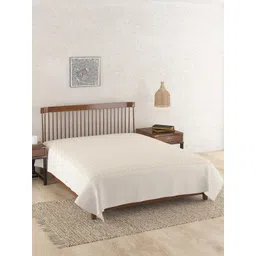 Fabindia Beige Geometric-Printed Cotton Double Queen Bed Cover-picture-23