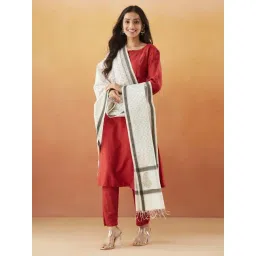 Fabindia Beige Printed Dupatta-picture-35