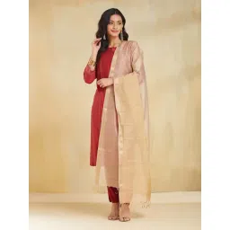 Fabindia Beige Regular Fit Dupatta-picture-25