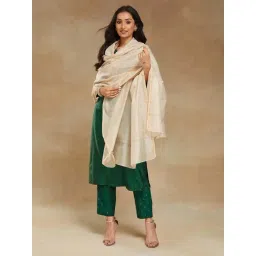 Fabindia Beige Woven Pattern Dupatta-picture-23