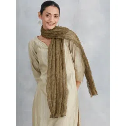 Fabindia Black & Beige Woven Stole image 3