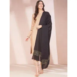 Fabindia Black Cotton Embroidered Dupatta-picture-23