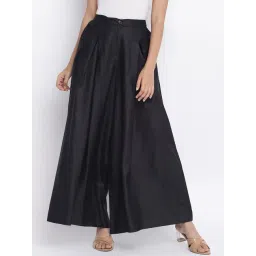Fabindia Black Regular Fit Flared Palazzos-picture-44