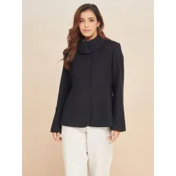 Fabindia Black Wool Hand Woven Jacket-picture-11