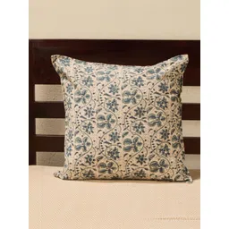 Fabindia Blue & White Floral Square Cushion Covers-picture-36