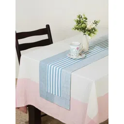 Fabindia Blue & White Striped Pure Cotton Large Runner-picture-34
