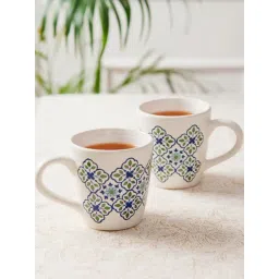Fabindia Blue Ceramic Printed Mug - Set of 2-picture-33