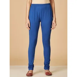 Fabindia Blue Churidar Length Cotton Leggings-picture-22