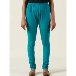 Fabindia Blue Churidar Length Cotton Leggings-picture-23
