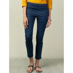 Fabindia Blue Cotton Mid Rise Pants-picture-22