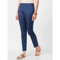 Fabindia Blue Cotton Mid Rise Pants-picture-24